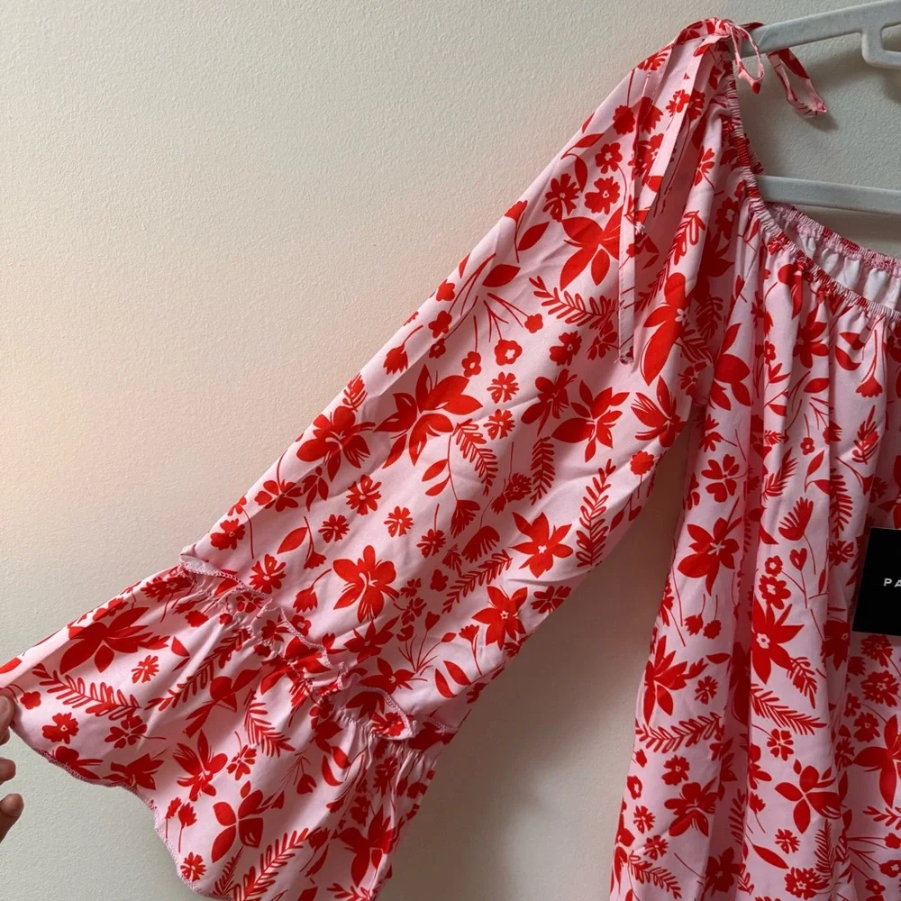 Parisian Tall NWT Off Shoulder Floral Mini Dress - Picture 7 of 12